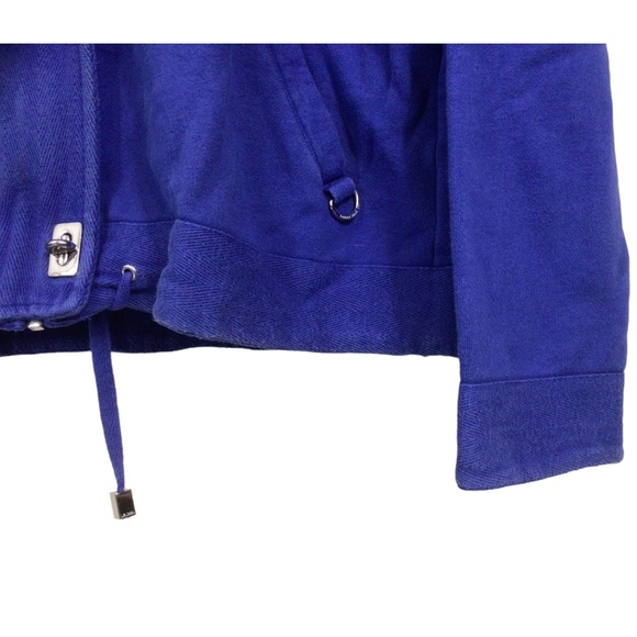 Ralph Lauren Jeans Company Women's Blue Full-Zip Hoodie With Turn Buttons M - Picture 9 of 10